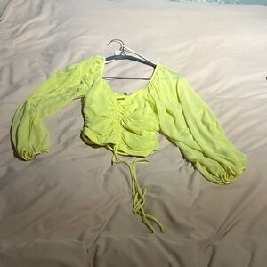 Fashion Nova Lemon Twist Crop Top